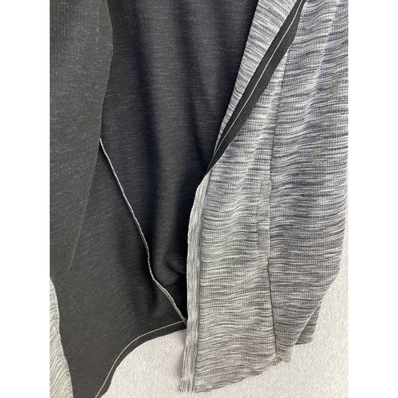 Urban Black Women's Cardigan Open Front Hooded Long Sleeve Marled Sweater - Picture 10 of 13